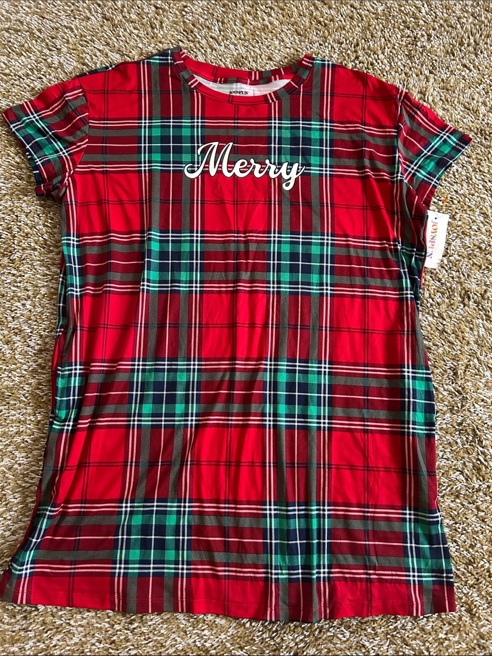 Merry Red Plaid Pajama Top